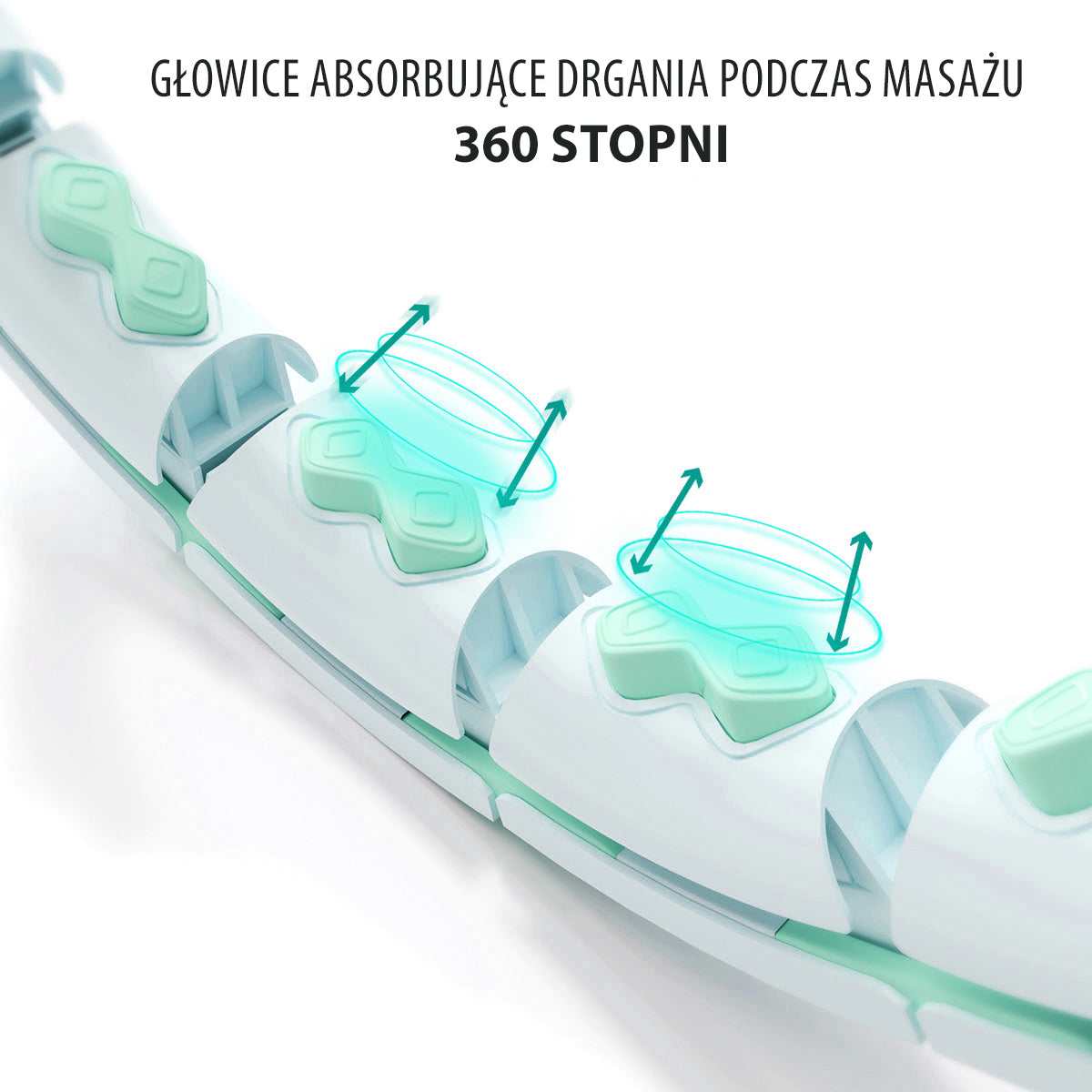 Zestaw hula hop hhw06 green z piłką grawitacyjną i licznikiem + pas br163 black plus size Hms