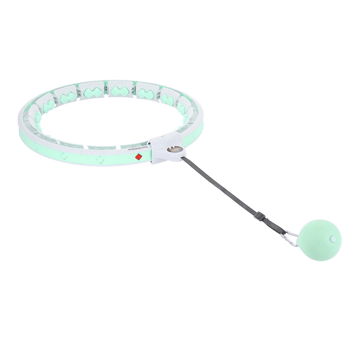 Zestaw hula hop hhw06 green z piłką grawitacyjną i licznikiem + pas br163 black plus size Hms