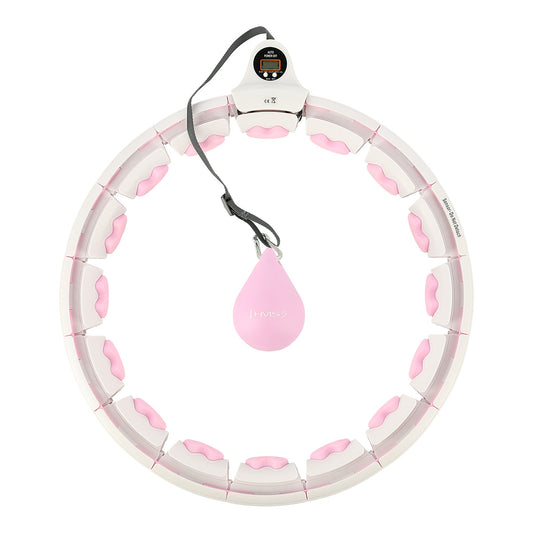 Hula hop pink z wypustkami i obciążnikiem + licznik HHW06 Hms