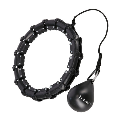 Plus size hula hop black z wypustkami i obciążnikiem HHW11 Hms