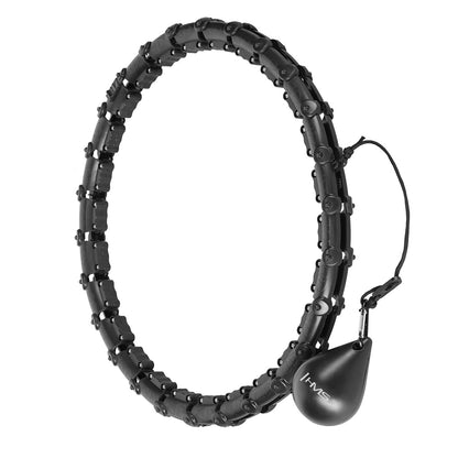 Plus size hula hop black z wypustkami i obciążnikiem HHW11 Hms