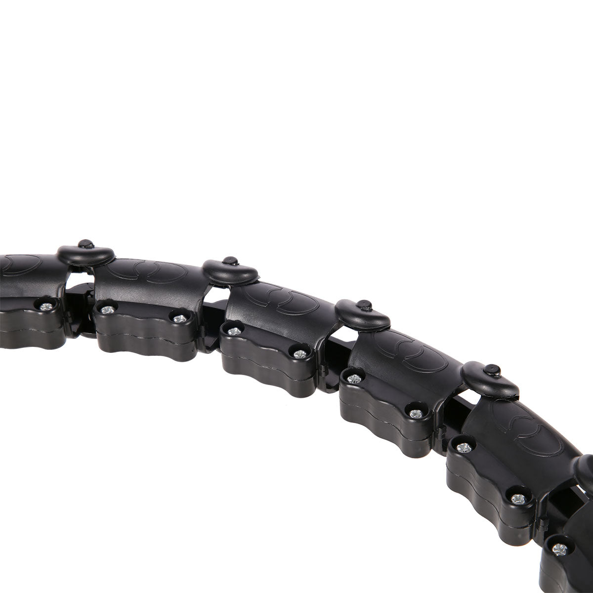 Plus size hula hop black z wypustkami i obciążnikiem HHW11 Hms