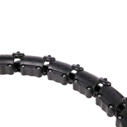 Plus size hula hop black z wypustkami i obciążnikiem HHW11 Hms