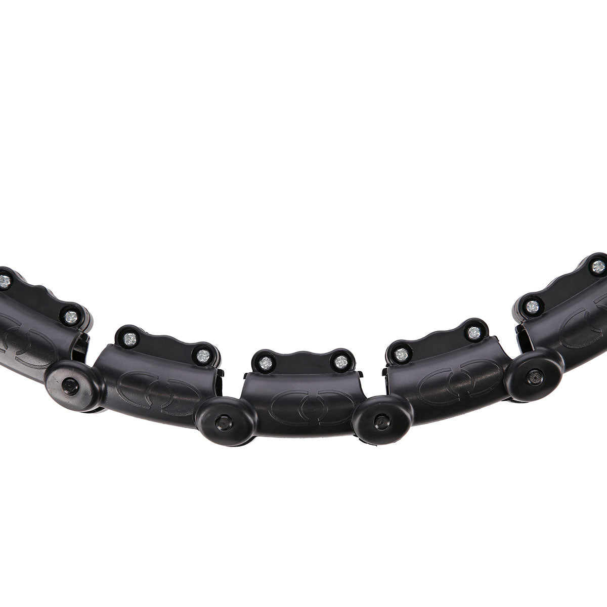 Plus size hula hop black z wypustkami i obciążnikiem HHW11 Hms