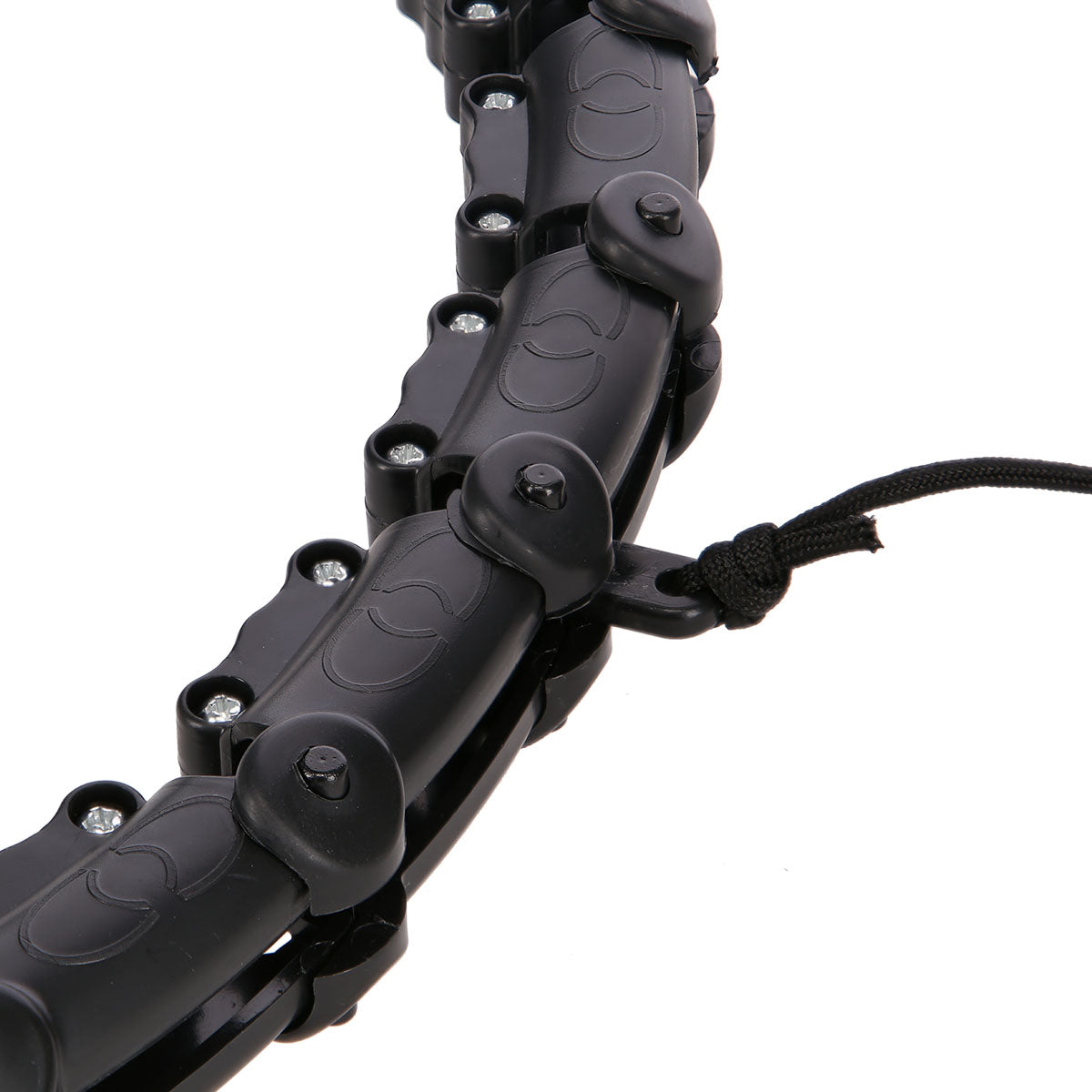 Plus size hula hop black z wypustkami i obciążnikiem HHW11 Hms