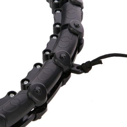 Plus size hula hop black z wypustkami i obciążnikiem HHW11 Hms