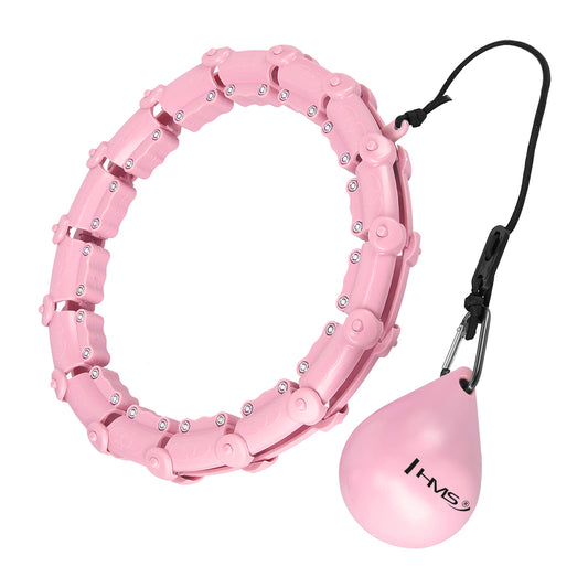 Plus size hula hop light pink z wypustkami i obciążnikiem HHW11 Hms