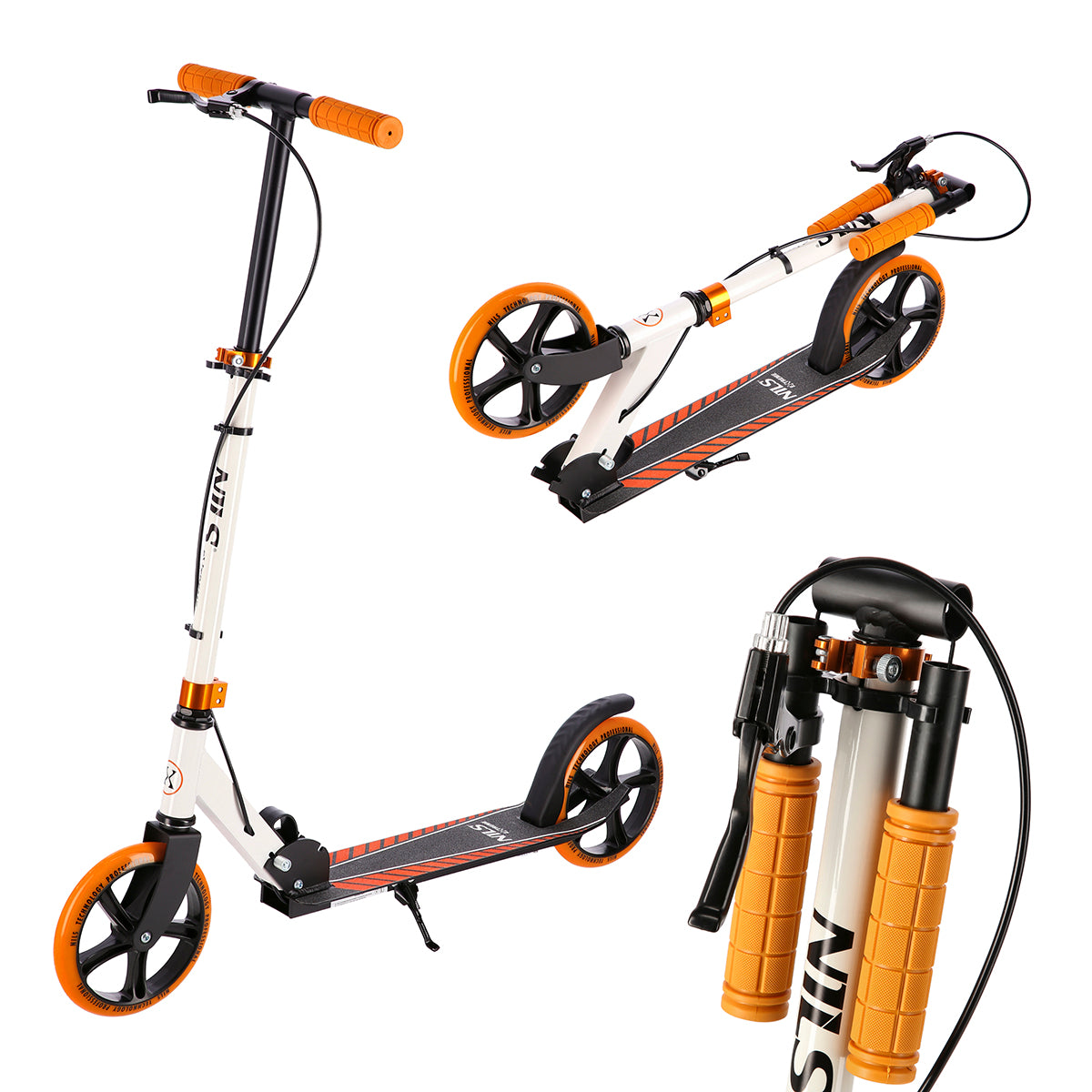 White-orange hulajnoga HM0107 Nils Extreme