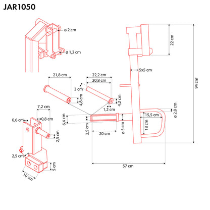 Ramiona do wyciskania jammer arms JAR1050 Hms