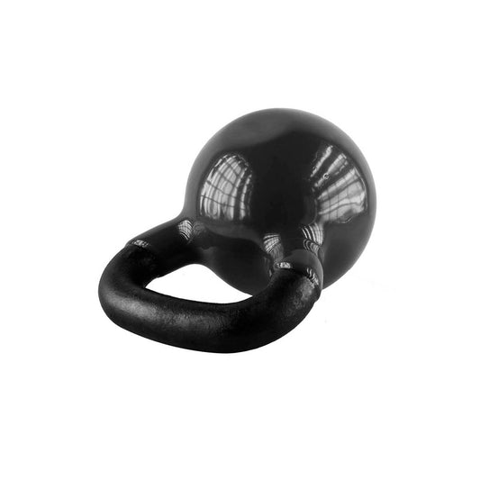 Black kettlebell żeliwny pokryty winylem KNV04 Hms