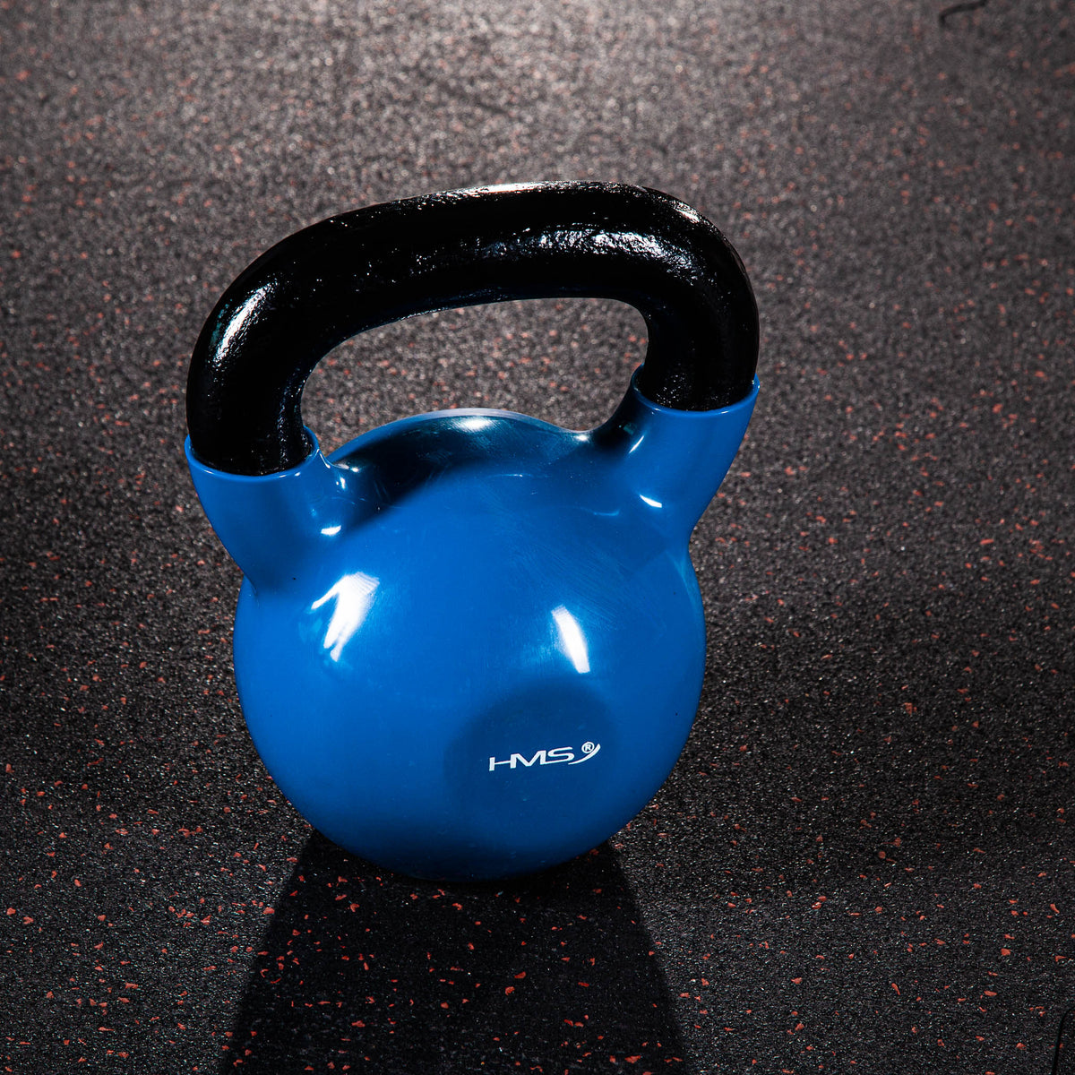 Blue kettlebell żeliwny pokryty winylem KNV04 Hms