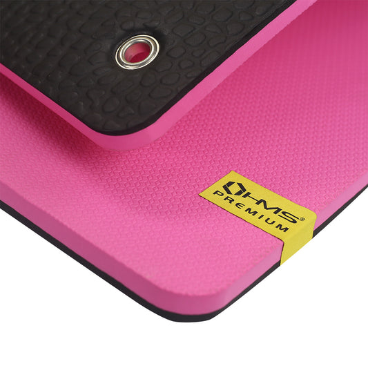 Pink-black mata fitness klubowa z otworami MFK02 Hms Premium