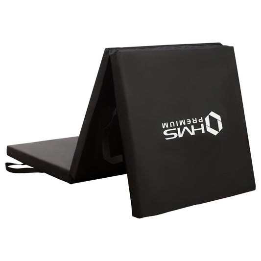 Black materac gimnastyczny składany 1800x600mm MGS02 Hms Premium