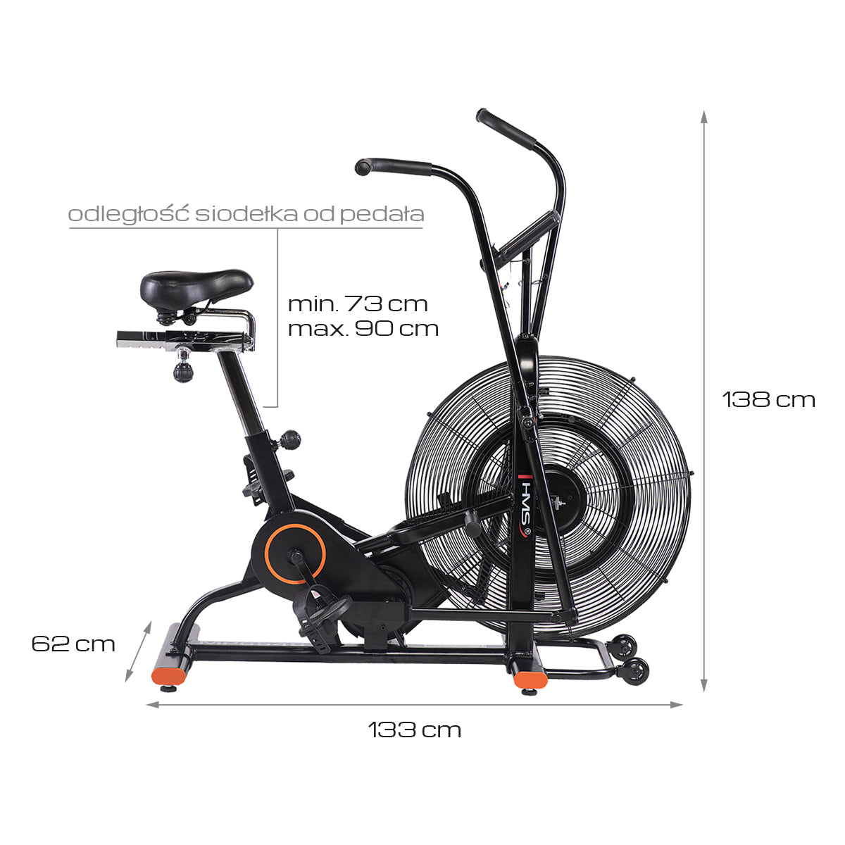 Rower stacjonarny powietrzny MP6548 Hms