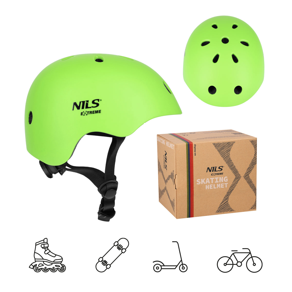 Kask zielony s(52-56cm) MT301 Nils Extreme