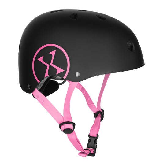 Kask czarno-różowy rozm. xs(48-52cm) MTW001-1 Nils Extreme