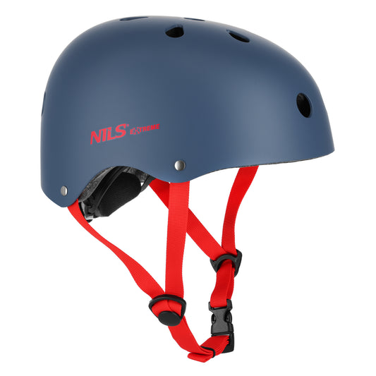Kask szaro-czerwony rozm. xs(48-52cm) MTW001-1 Nils Extreme