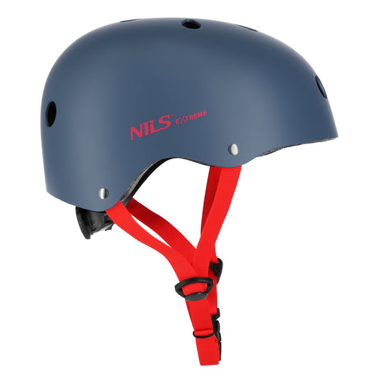 Kask szaro-czerwony rozm. xs(48-52cm) MTW001-1 Nils Extreme