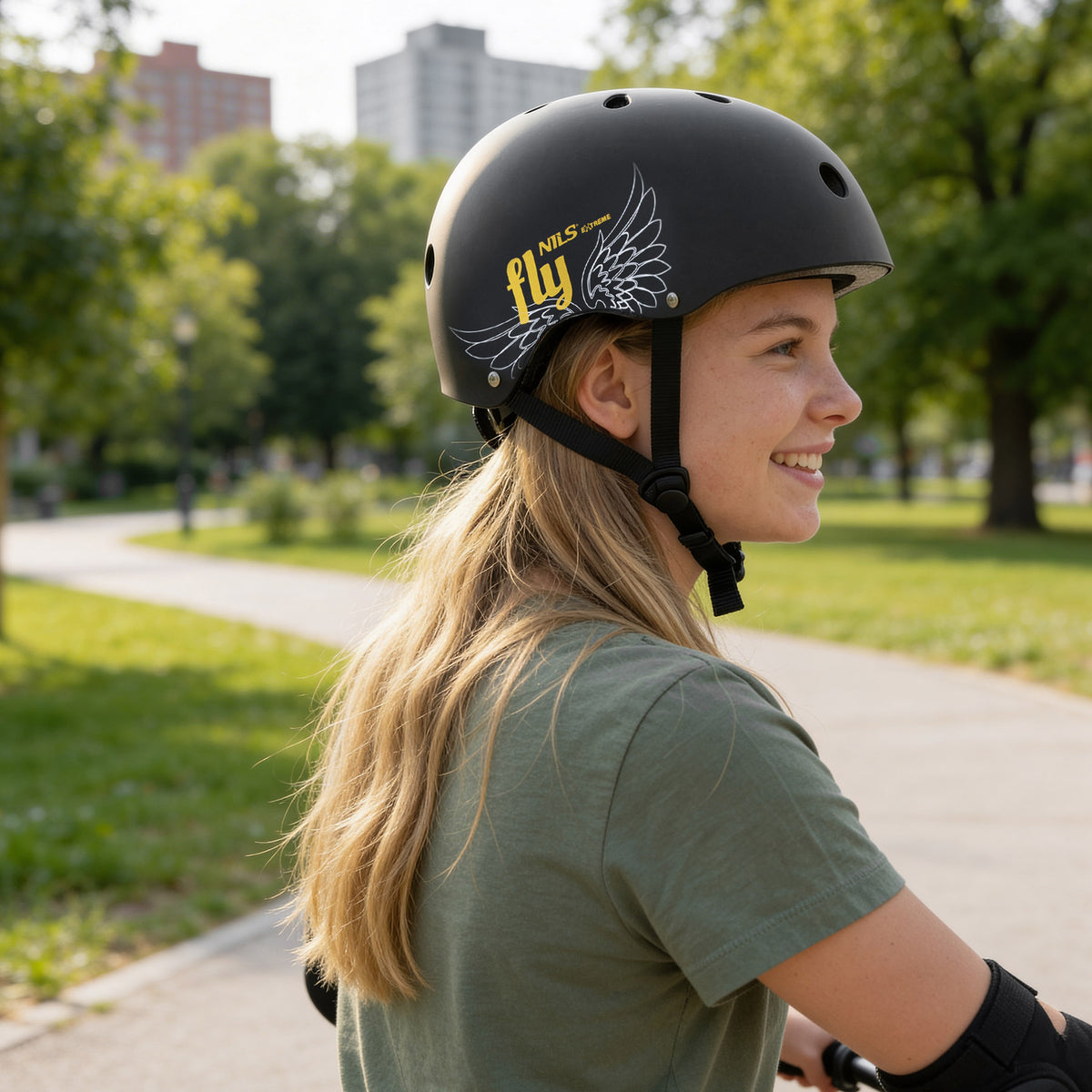 Fly kask złoty l(58-61cm) MTW001 Nils Extreme