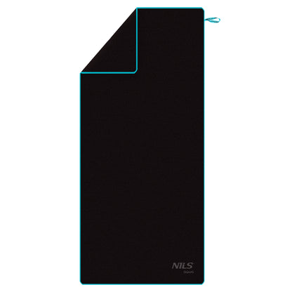 Czarny ręcznik z mikrofibry 200x90 cm NAR13 Nils Aqua