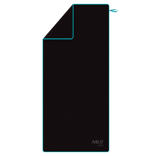 Czarny ręcznik z mikrofibry 200x90 cm NAR13 Nils Aqua