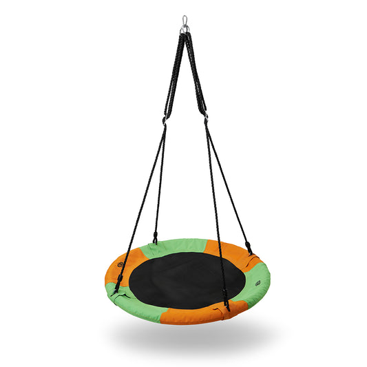 Bocianie gniazdo huśtawka pomarańczowo zielony śr.90 cm NB5003 Nils