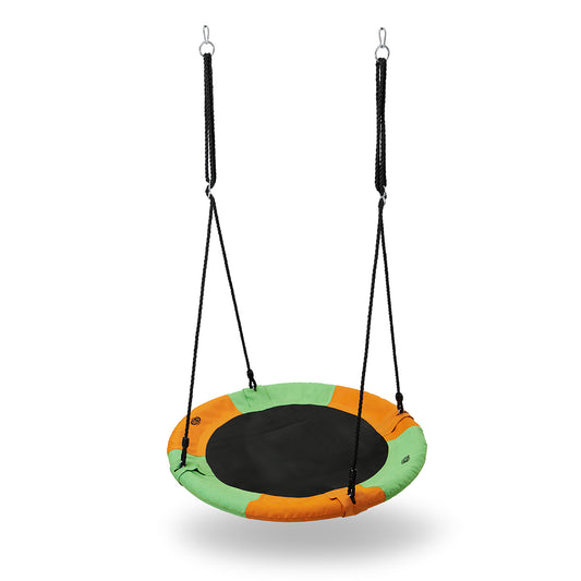 Bocianie gniazdo huśtawka pomarańczowo zielony śr.90 cm NB5003 Nils