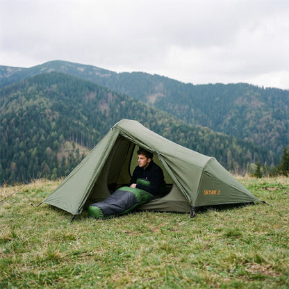 Śpiwór ultra light czarno-zielony NC1705 Nils Camp