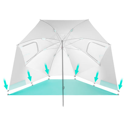 Parasol/parawan plażowy 2w1 xxl 240 cm zielony NC17114 Nils