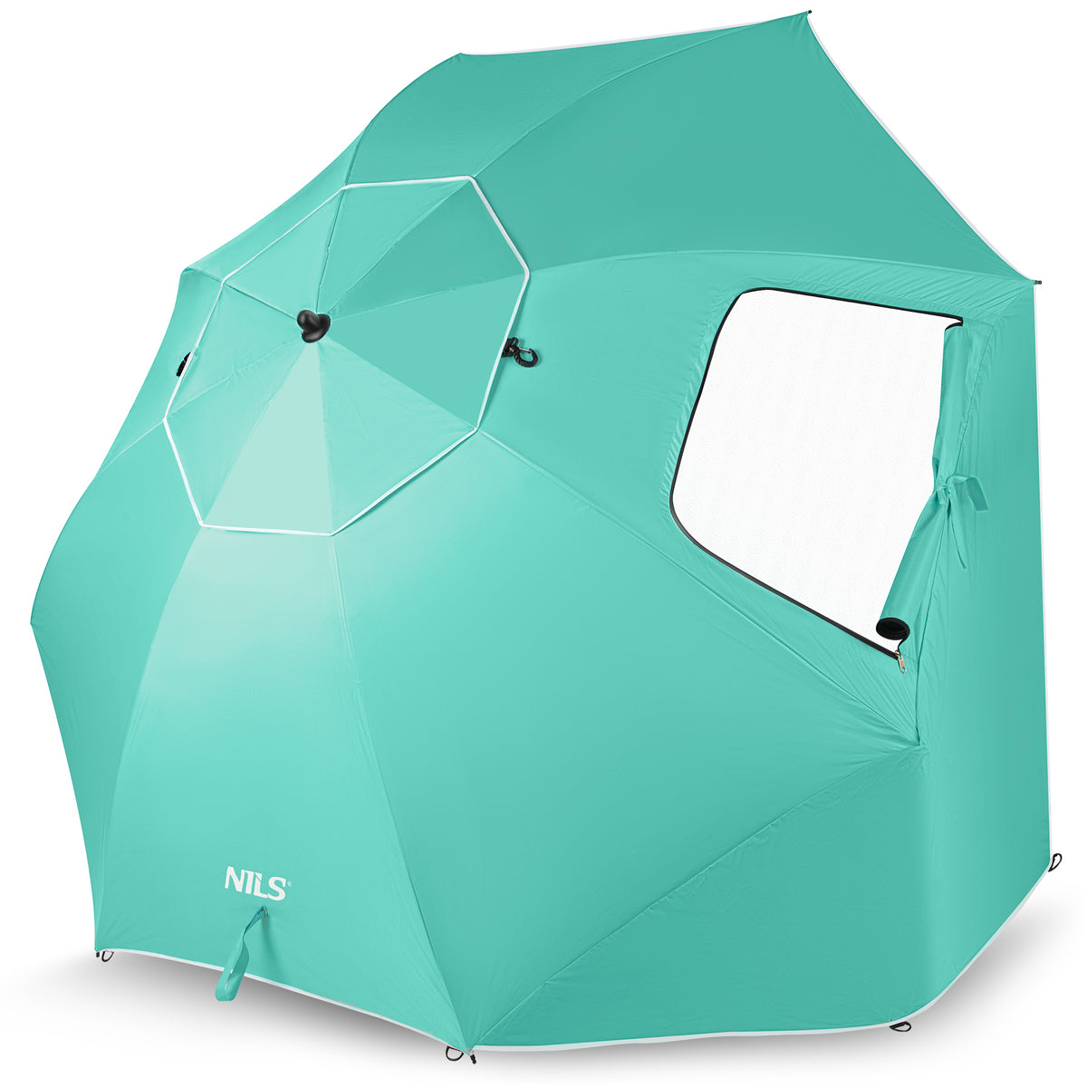 Parasol/parawan plażowy 2w1 xxl 240 cm zielony NC17114 Nils