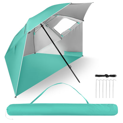 Parasol/parawan plażowy 2w1 xxl 240 cm zielony NC17114 Nils