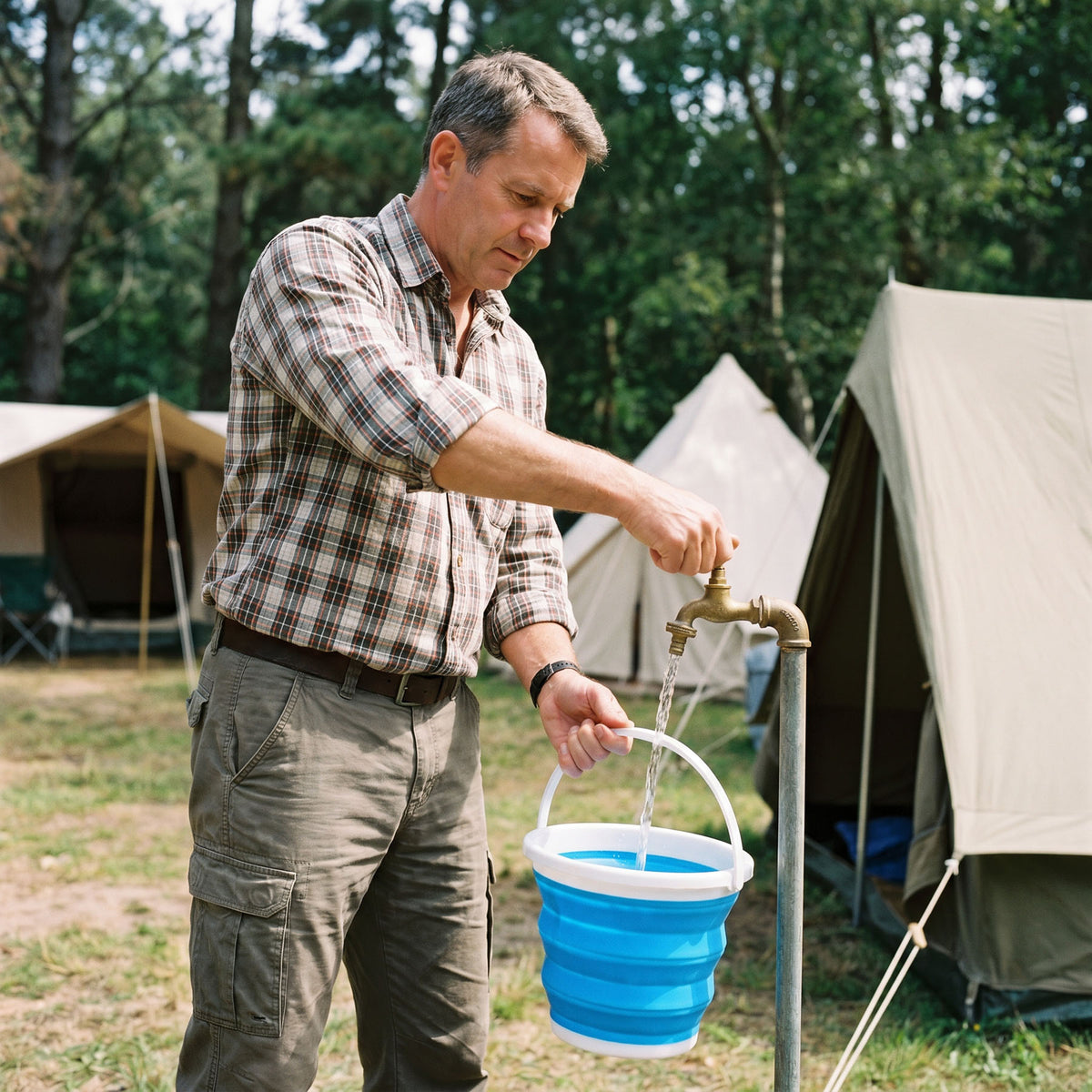 Wiadro składane niebieskie 10l NC1731 Nils Camp