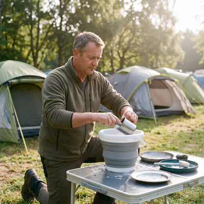 Wiadro składane szare 5l NC1783 Nils Camp