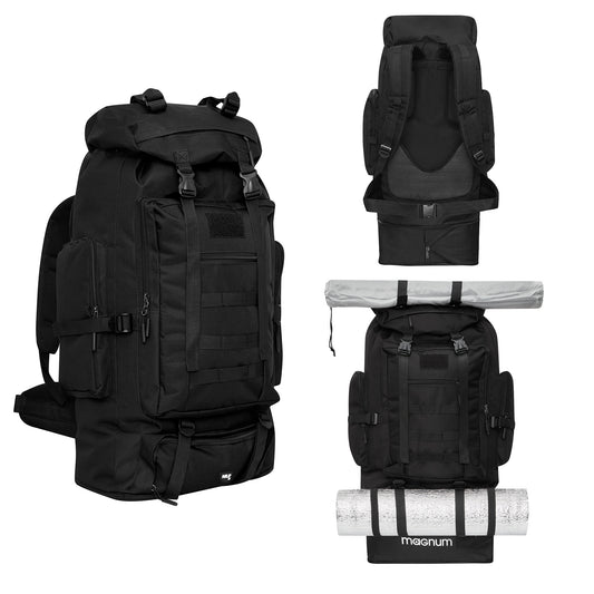 Plecak taktyczny czarny magnum 100l NC1785 Nils Camp