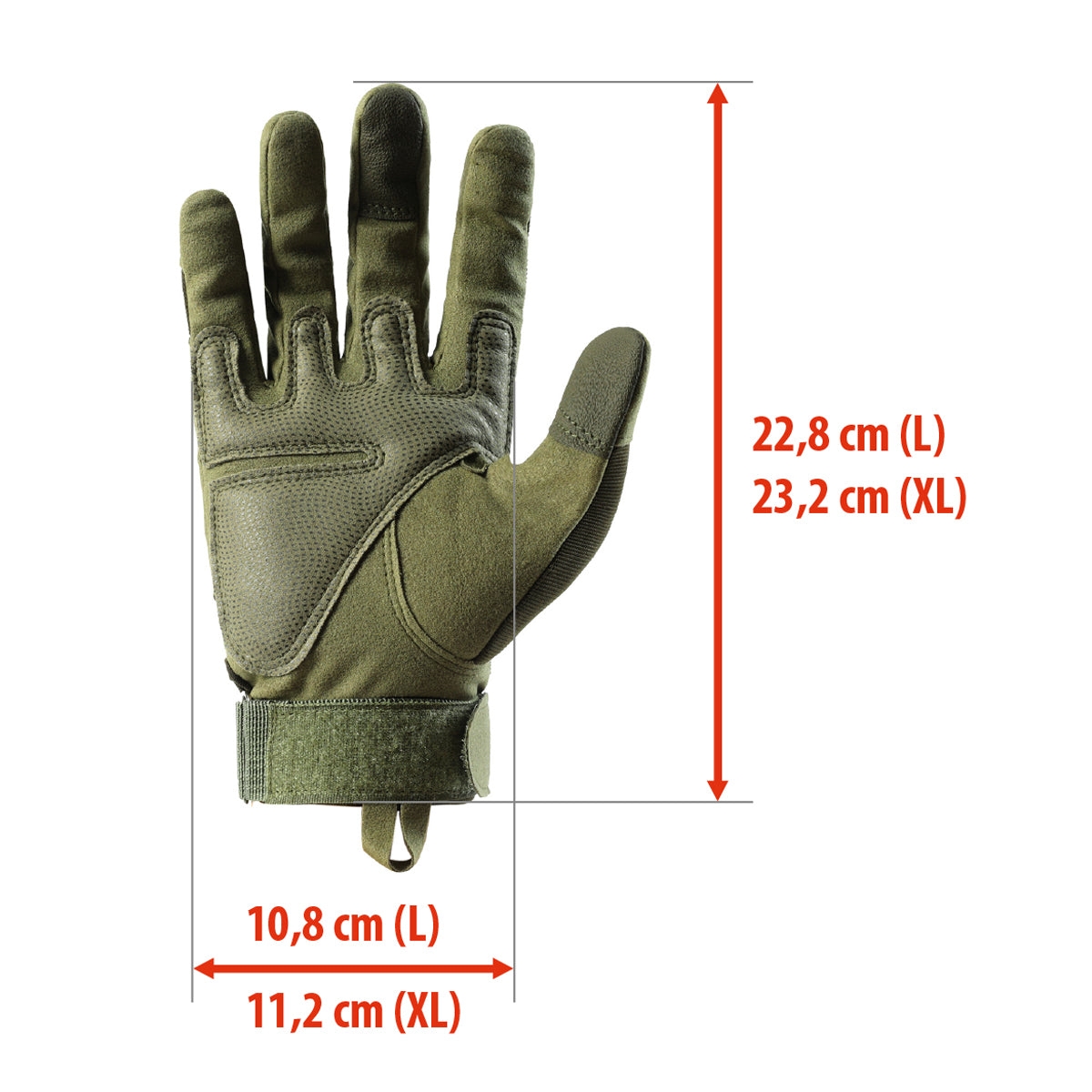 Rękawice taktyczne zielone xl NC1798 Nils Camp