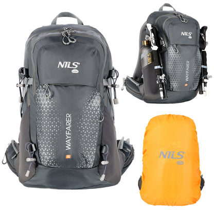 Plecak turystyczny szary wayfarer 35l NC1925 Nils Camp
