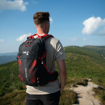 Plecak turystyczny czerwony wayfarer 35l NC1925 Nils Camp