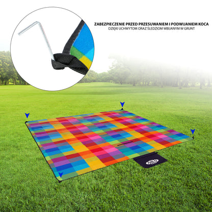 Koc piknikowy multi 250x200 cm pe + alu camp NC2221 Nils