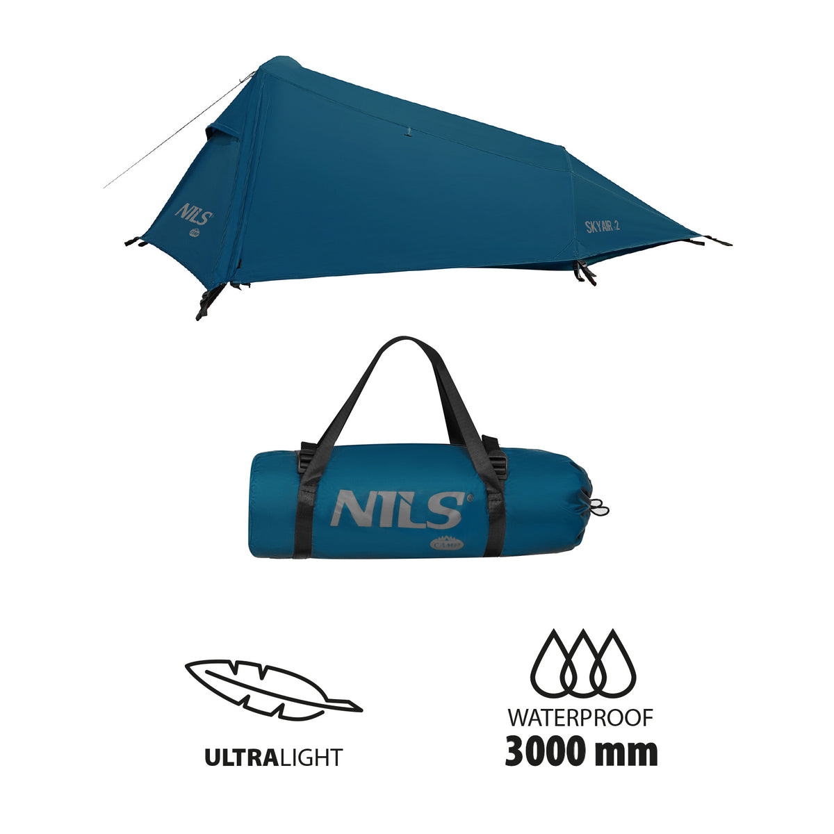 Namiot ultra light skyair 2 niebieski NC2502 Nils Camp