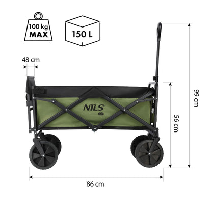 Wózek zielony 150l NC2602 Nils Camp