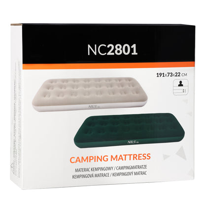 Materac turystyczny dmuchany 191x73x22 cm beżowy NC2801 Nils Camp