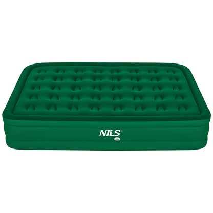 Materac dwuosobowy king size zielony + pompka elektryczna NC2808 Nils Camp