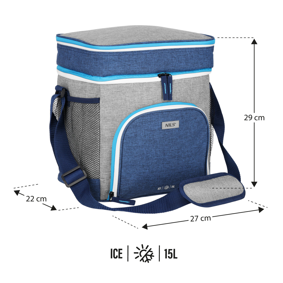 Torba termiczna niebieska 15l NC2902 Nils