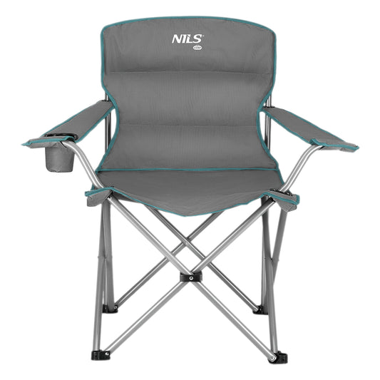 Szaro-zielone krzesło turystyczne NC3079 Nils Camp