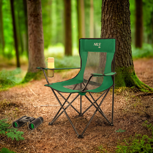 Krzesło turystyczne zielono-czarny NC3302 Nils Camp