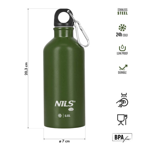Butelka turystyczna 550ml zielona NC3801 Nils Camp