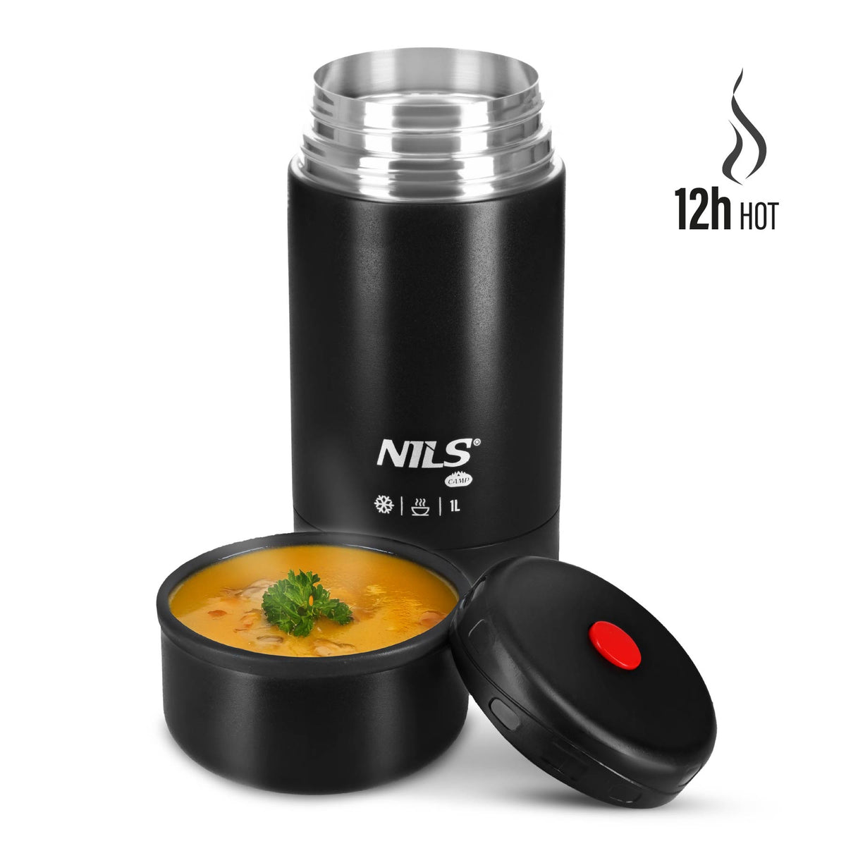 Termos obiadowy 1000ml czarny NC3802 Nils Camp