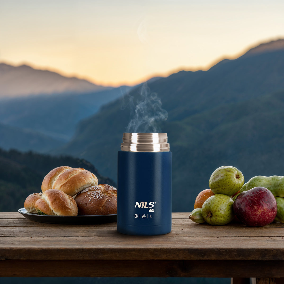 Termos obiadowy 1000ml niebieski NC3802 Nils Camp