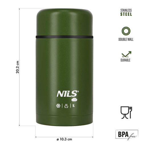 Termos obiadowy 1000ml zielony NC3802 Nils Camp