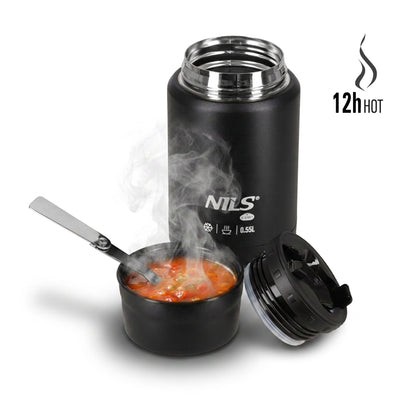 Termos obiadowy 550ml czarny NC3807 Nils Camp